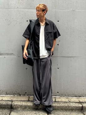 「アイテム（バッグ）」を使った、YOSHIさん（メンズ・170cm）の夏コーディネート