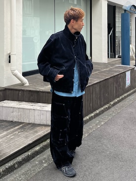 「セットアップスタイル」｜「アイテム（ブルゾン）」を使った、YOSHIさん（メンズ・170cm）の秋コーディネート