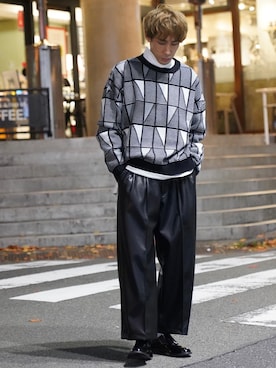 「CASPER JOHN（キャスパージョン）のアイテム（ブーツ）」を使った、YOSHIさん（メンズ・171cm）の冬コーディネート
