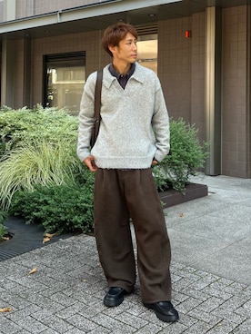 「CASPER JOHN（キャスパージョン）のアイテム（パンツ）」を使った、YOSHIさん（メンズ・171cm）の秋コーディネート