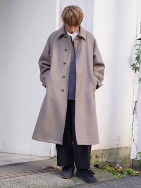 「Alcindor Materials（アルシンダーマテリアルズ）のアイテム（その他アウター）」を使った、YOSHIさん（メンズ・171cm）の冬コーディネート