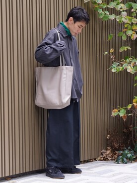 「CASPER JOHN（キャスパージョン）のアイテム（バッグ）」を使った、YOSHIさん（メンズ・171cm）の冬コーディネート