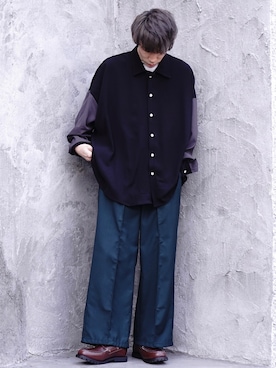 「CASPER JOHN」｜「アイテム（モカシン/デッキシューズ）」を使った、YOSHIさん（メンズ・171cm）の春コーディネート