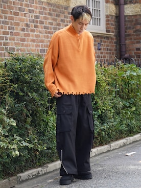 「Happy John（ハッピージョン）のアイテム」を使った、YOSHIさん（メンズ・171cm）の秋コーディネート