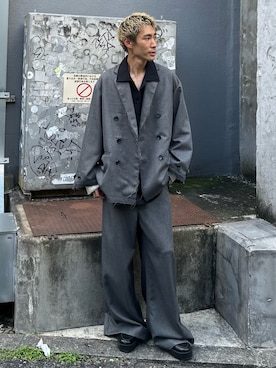 「CASPER JOHN（キャスパージョン）のアイテム（ローファー）」を使った、YOSHIさん（メンズ・171cm）の秋コーディネート