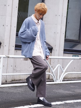 「ADAMASTE（アダマスト）のアイテム」を使った、YOSHIさん（メンズ・171cm）の秋コーディネート