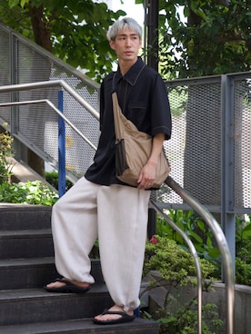 YOSHIさんの「Tweed balloon pants/ツイードバルーンパンツ」を使ったコーディネート