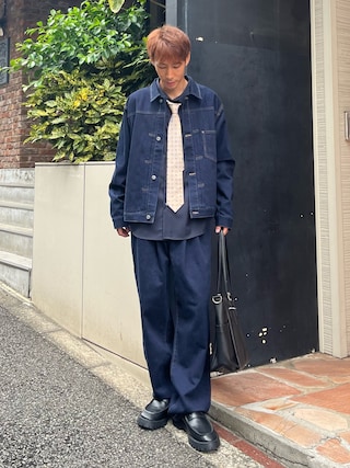 「CASPER JOHN(キャスパージョン)のWool basic shirts/ウールベーシックシャツ(シャツ/ブラウス)」を使った、YOSHIさん(メンズ・171cm)の秋コーディネート