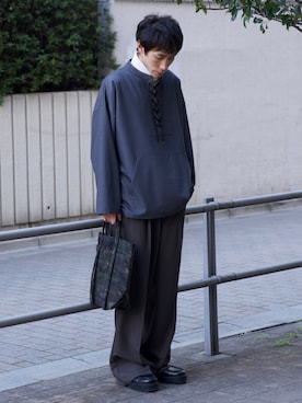 「amiacalva（アミアカルヴァ）のアイテム」を使った、YOSHIさん（メンズ・171cm）の春コーディネート