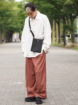 「CASPER JOHN（キャスパージョン）のアイテム（その他シューズ）」を使った、YOSHIさん（メンズ・171cm）の夏コーディネート