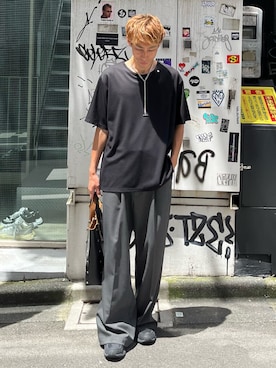 「cii（シー）のアイテム」を使った、YOSHIさん（メンズ・170cm）の夏コーディネート