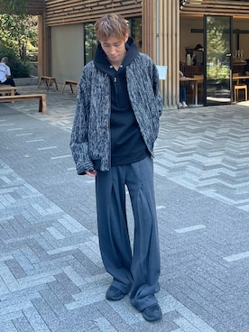 「アイテム（MA-1）」を使った、YOSHIさん（メンズ・170cm）の秋コーディネート