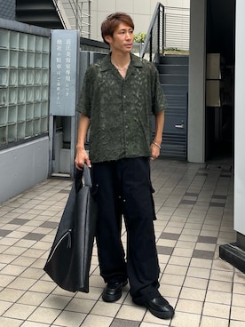 「CASPER JOHN（キャスパージョン）のアイテム（シャツ/ブラウス）」を使った、YOSHIさん（メンズ・171cm）の夏コーディネート