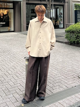 「アイテム（パンツ）」を使った、YOSHIさん（メンズ・170cm）の秋コーディネート