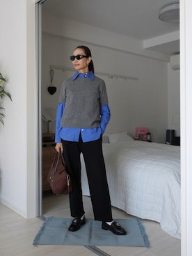 「CELINE（セリーヌ）のアイテム」を使った、19さん（レディース・169cm）の秋コーディネート