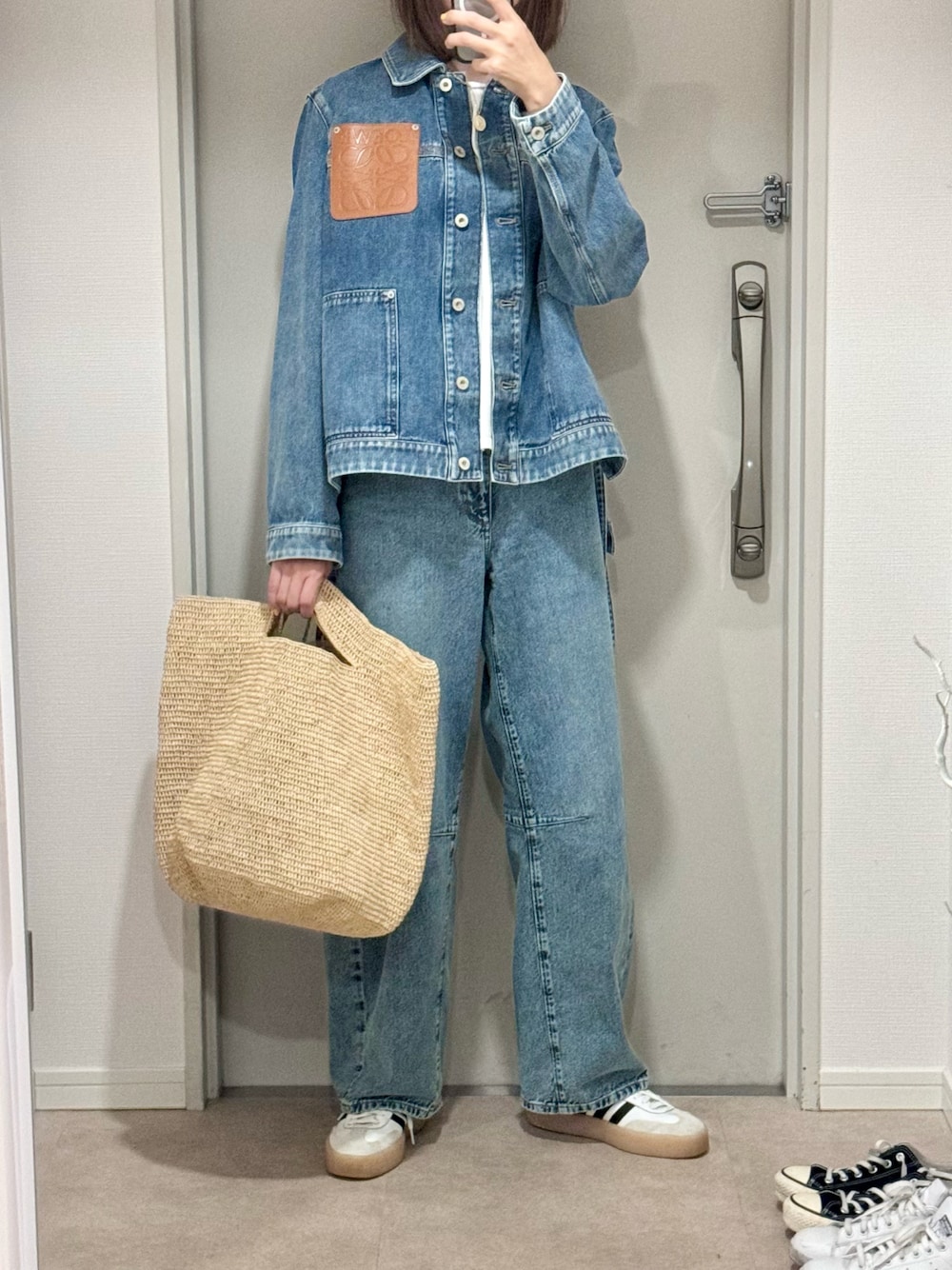 麦畑様 ロエベ デニム ジャケット レディース 麦畑様 ロエベ デニム ジャケット レディース