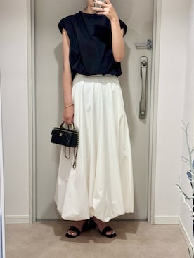 「FRAMeWORK（フレームワーク）のアイテム（スカート）」を使った、19さん（レディース・169cm）の夏コーディネート