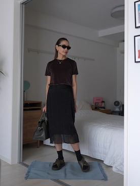 「THE ROW（ザロウ）のアイテム」を使った、19さん（レディース・169cm）の秋コーディネート