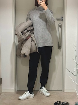 「Deuxieme Classe（ドゥーズィエムクラス）のアイテム（ニット/セーター）」を使った、19さん（レディース・169cm）の冬コーディネート