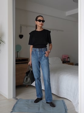 「THE ROW（ザロウ）のアイテム」を使った、19さん（レディース・169cm）の秋コーディネート