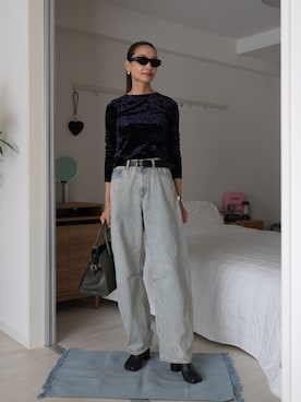 「THE ROW（ザロウ）のアイテム」を使った、19さん（レディース・169cm）の秋コーディネート