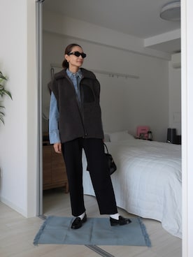 「アイテム（その他アウター）」を使った、19さん（レディース・169cm）の秋コーディネート