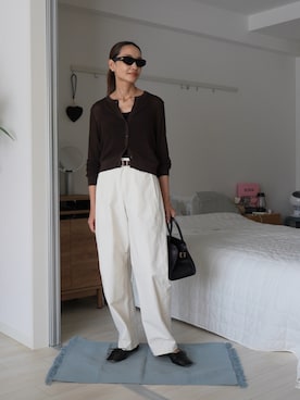 「THE ROW（ザロウ）のアイテム」を使った、19さん（レディース・169cm）の秋コーディネート