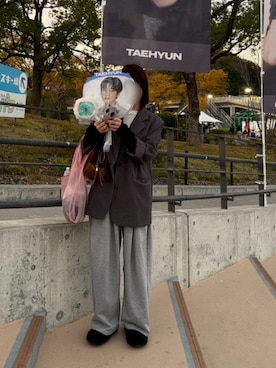 「アイテム（テーラードジャケット）」を使った、mkさん（レディース・157cm）の秋コーディネート