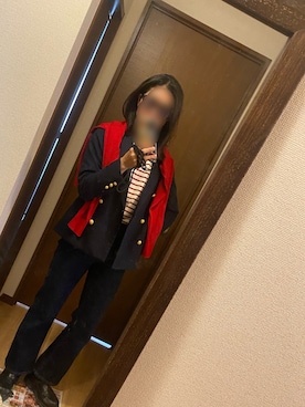 「Emma Taylor（エマテイラー）のアイテム（テーラードジャケット）」を使った、mocoさん（レディース・155cm）の秋コーディネート
