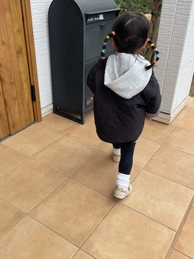 「apres les cours（アプレレクール）のアイテム」を使った、maa×kii×chiiさん（キッズ・90cm）の冬コーディネート