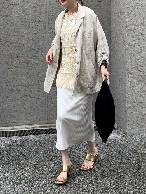 Ameri（アメリ）の「MEDI MAKURAME KNIT TOP（ニット/セーター）」 - WEAR
