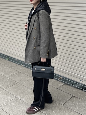 「アイテム（テーラードジャケット、ブラック系）」を使った、Creamさん（レディース・158cm）の秋コーディネート