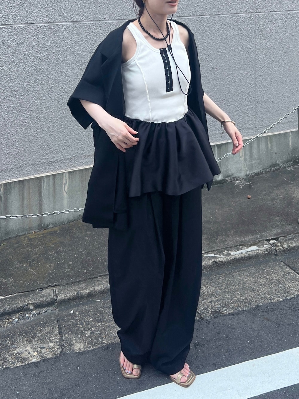 MAISON SPECIAL（メゾンスペシャル）の「Satin Combination Peplum