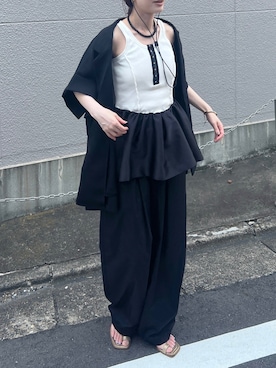 「アイテム（テーラードジャケット）」を使った、Creamさん（レディース・158cm）の夏コーディネート
