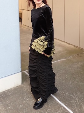 「アイテム（チョーカー）」を使った、Creamさん（レディース・158cm）の秋コーディネート