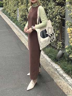 「ごきげんウィーク」｜「アイテム（ローファー）」を使った、Creamさん（レディース・158cm）の春コーディネート