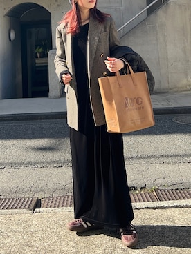 「LAPUIS（ラピュイ）のLAPUIS(ラピュイ)Coil leather choker（チョーカー）」を使った、Creamさん（レディース・158cm）の秋コーディネート