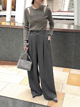 「アイテム（バングル/リストバンド）」を使った、Creamさん（レディース・158cm）の秋コーディネート