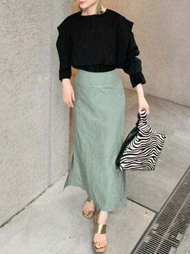 「BOEMY（ボエミー）のアイテム」を使った、Creamさん（レディース・158cm）の夏コーディネート