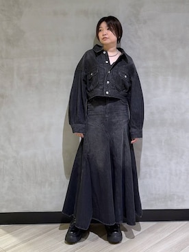 「PAGEBOY（ページボーイ）のアイテム（デニムスカート）」を使った、ミラさん（レディース・162cm）の秋コーディネート