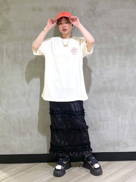 「アイテム（帽子）」を使った、ミラさん（レディース・162cm・30代）の夏コーディネート