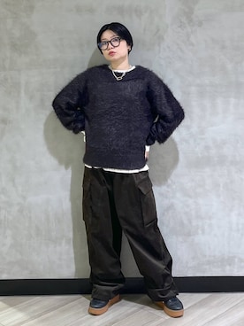 「アイテム（カーゴパンツ）」を使った、ミラさん（レディース・162cm・30代）の秋コーディネート