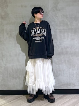「アイテム（スウェット）」を使った、ミラさん（レディース・162cm・30代）の夏コーディネート