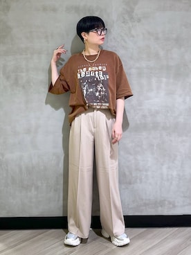 「アイテム（スラックス）」を使った、ミラさん（レディース・162cm・30代）の夏コーディネート
