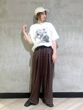「PAGEBOY（ページボーイ）のアイテム（キャップ）」を使った、ミラさん（レディース・162cm）の夏コーディネート