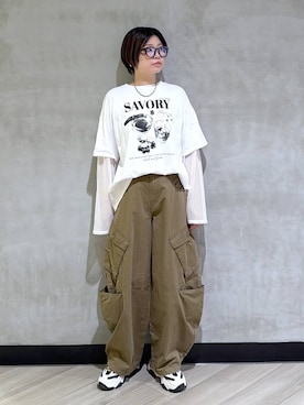 「PBLIM（ページボーイリム）のアイテム」を使った、ミラさん（レディース・162cm）の秋コーディネート