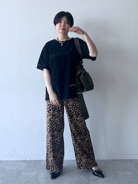 「アイテム（ボストンバッグ、グリーン系）」を使った、ミラさん（レディース・162cm）の夏コーディネート