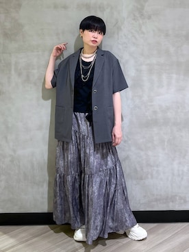 「PAGEBOY（ページボーイ）のプラットチャンキースニーカー（スニーカー）」を使った、ミラさん（レディース・162cm・30代）の夏コーディネート