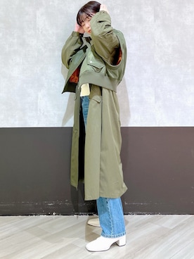 「PAGEBOY（ページボーイ）のアイテム（モッズコート）」を使った、ミラさん（レディース・162cm）の秋コーディネート