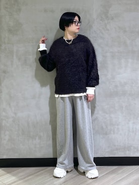 「PBLIM（ページボーイリム）のアイテム（Tシャツ/カットソー）」を使った、ミラさん（レディース・162cm）の秋コーディネート